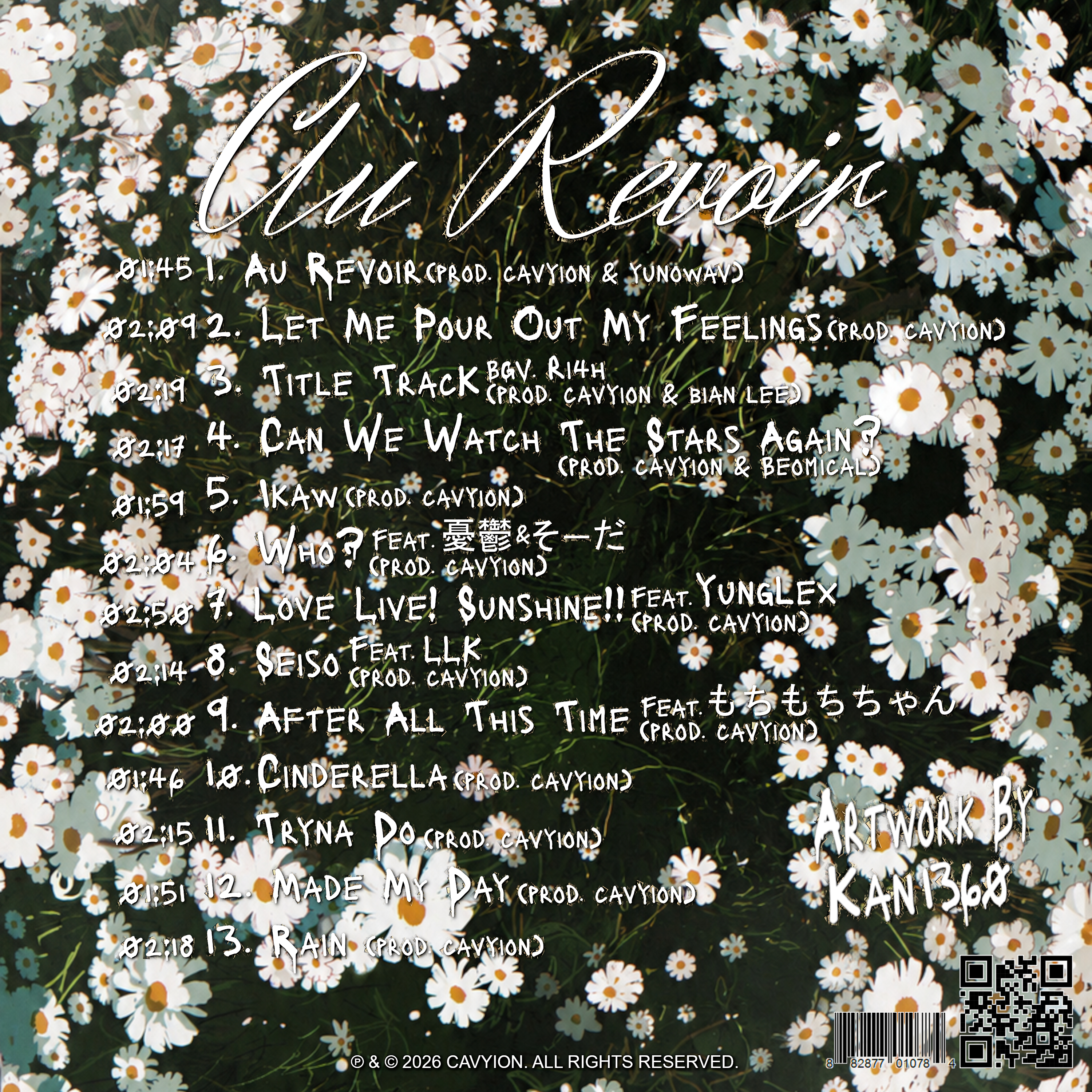 CAVYION AU REVOIR TRACK LIST by cavyion